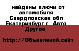 найдены ключи от автомобиля - Свердловская обл., Екатеринбург г. Авто » Другое   